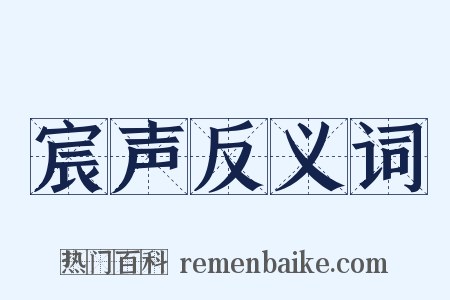 宸声反义词是什么意思的图片